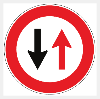 Karşıdan Gelene Yol Ver İşareti