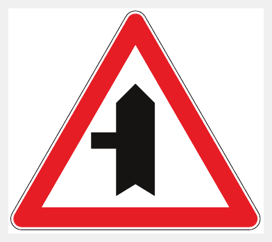 Soldan Tali Yol Kavşağı İşareti